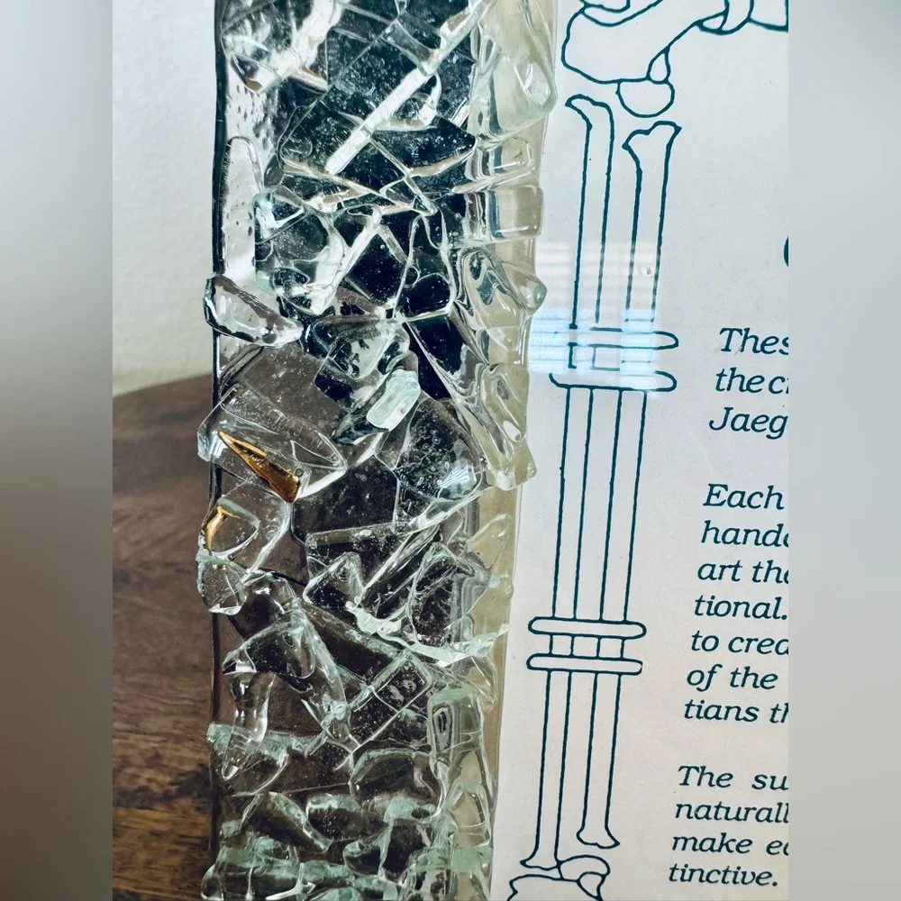 Vintage 5x7 fused glass frame handcrafted one of a kind gift wedding pictures - Picture 3 of 10